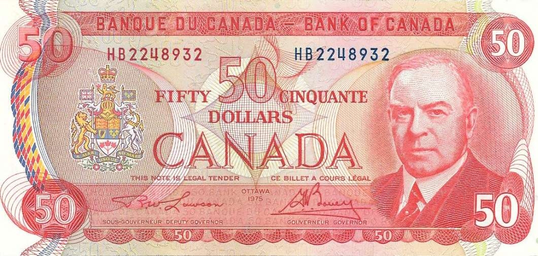 1975 Canadian $50.00 Bank Note - 1 - 1099743-1730475515