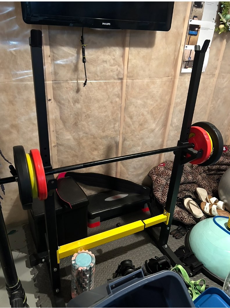 Squat rack with option of barbell and weights - 1 - 1105347-1731878751