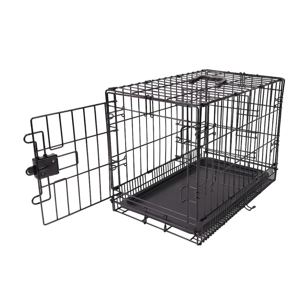 Amazon Basics Foldable Dog Metal Crate, Single Door 30 Inches