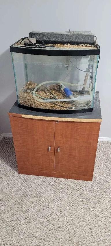 Photo of 28 gal bow front tank and stand forsale  - 1