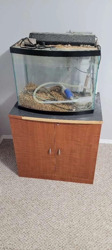 Photo of 28 gal bow front tank and stand forsale 