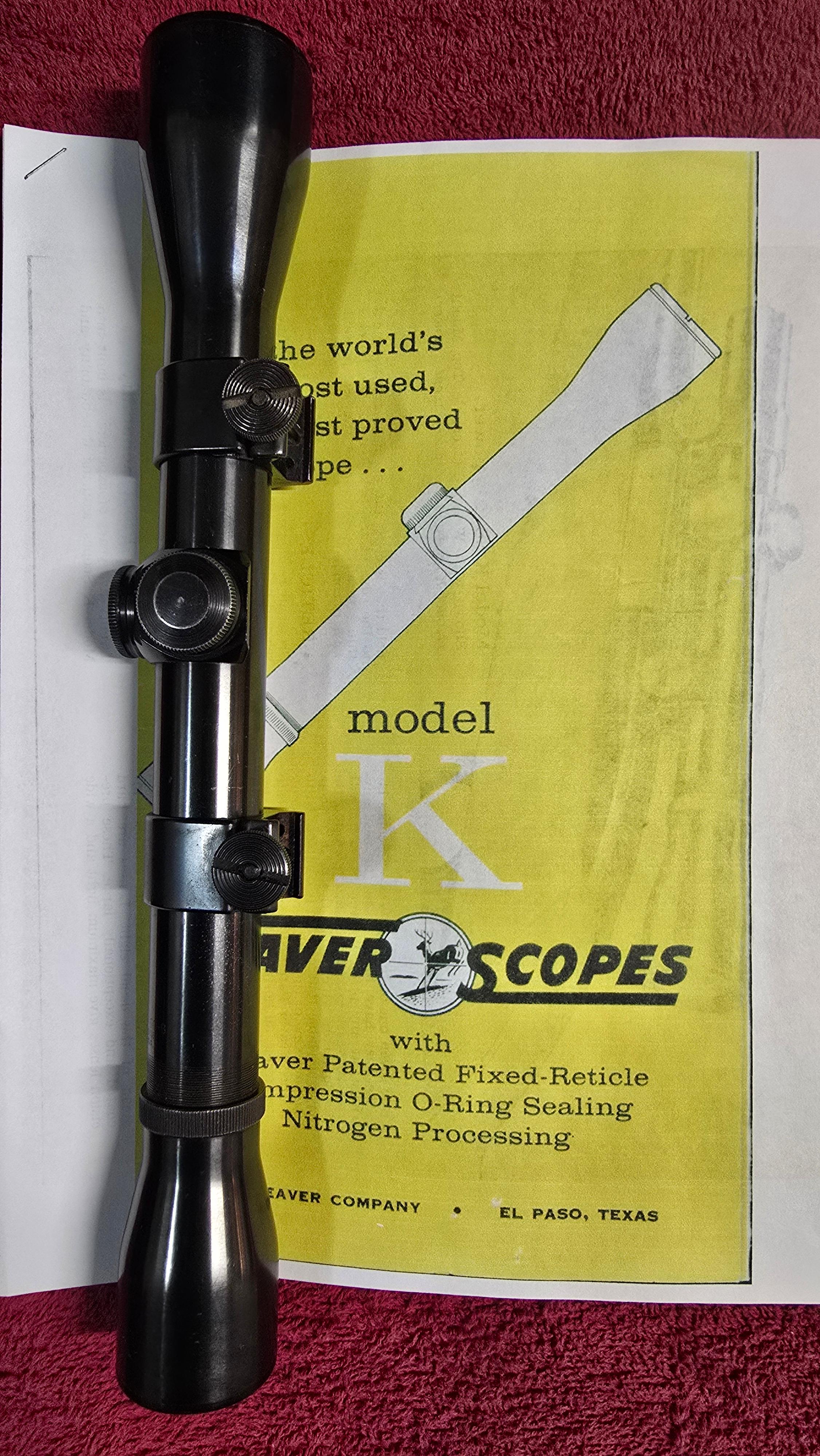 Photo of WEAVER USA K4  60B  VINTAGE RIFLE SCOPE