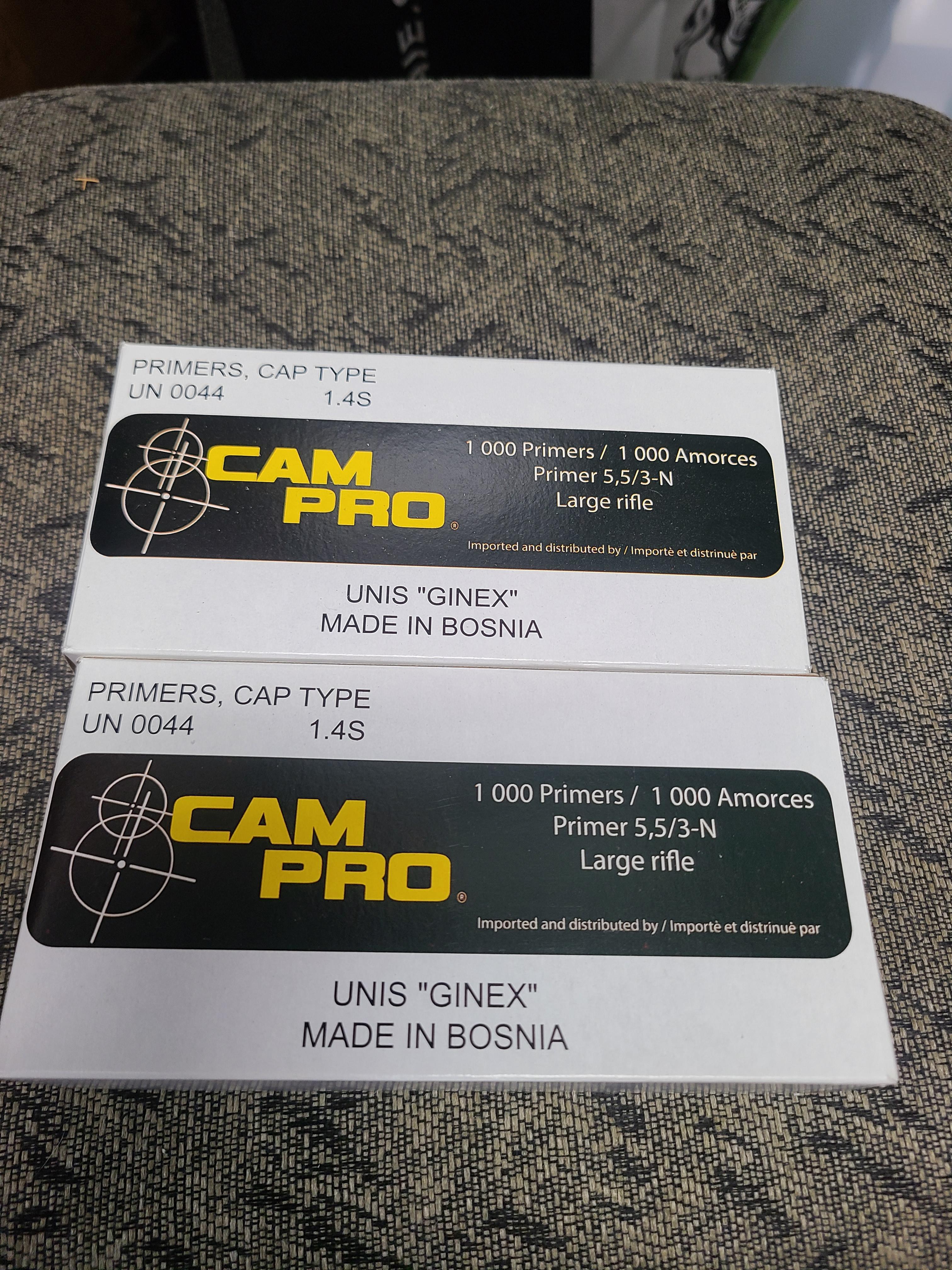 Photo of CamPro large rifle primers 