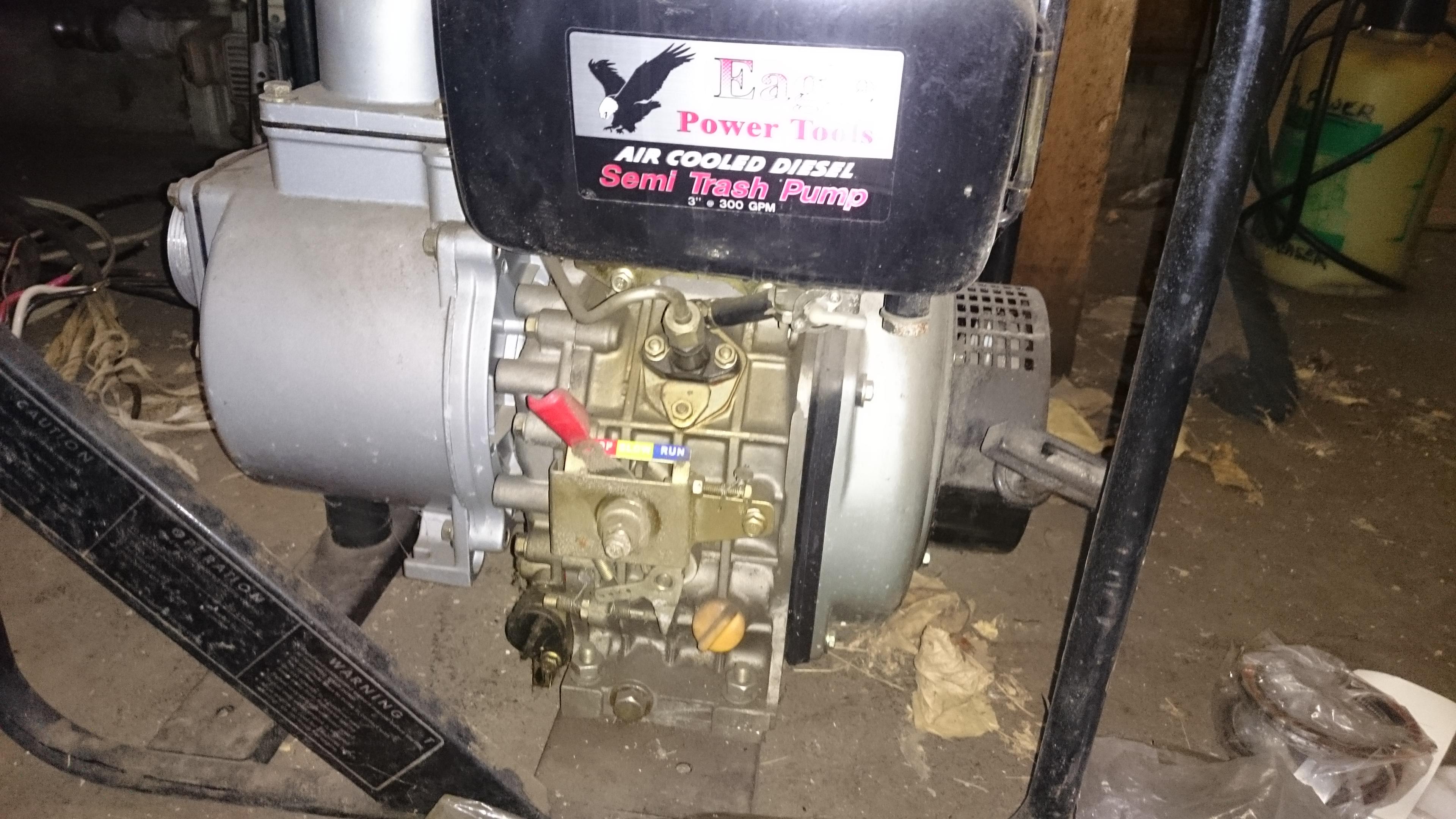 Photo of Eagle 3" semi trash diesel water pump