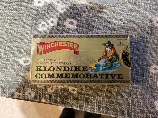 Photo of Full box unopened 30-30 Winchester Klondike, commemorative ammunition