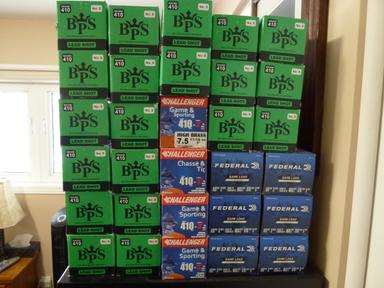 Photo of ***410 AMMUNITION*** BRAND NEW*** 26 BOX 2 1/2 #8 26$--- 10 box 3in #6 - 7 1/2 33$ - 1