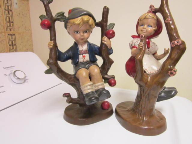 Photo of COLLECTIBLE BOY AND GIRL SITTING IN APPLE TREES FIGURINES FOR SALE