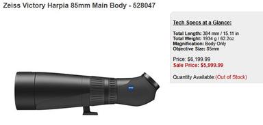 Photo of Zeiss victory harpia 85mm spotting scope - 1