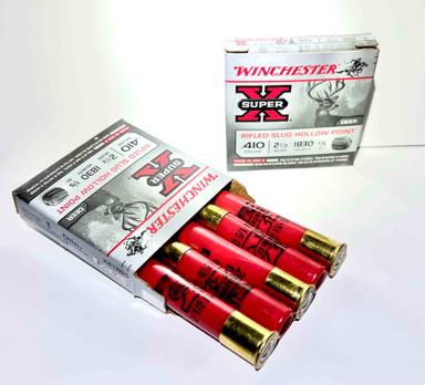 Photo of .410 ammo Winchester Rifled Slugs Hollow Point 2.5" - 2