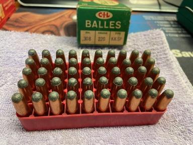 Photo of 50X C-I-L .308 / 30 CALIBER 220GRAIN KKSP PROJECTILES - 1