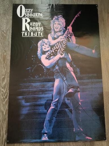 Photo of Vintage 1980's Ozzy Osbourne and Randy Rhoads Tribute Poster - 1