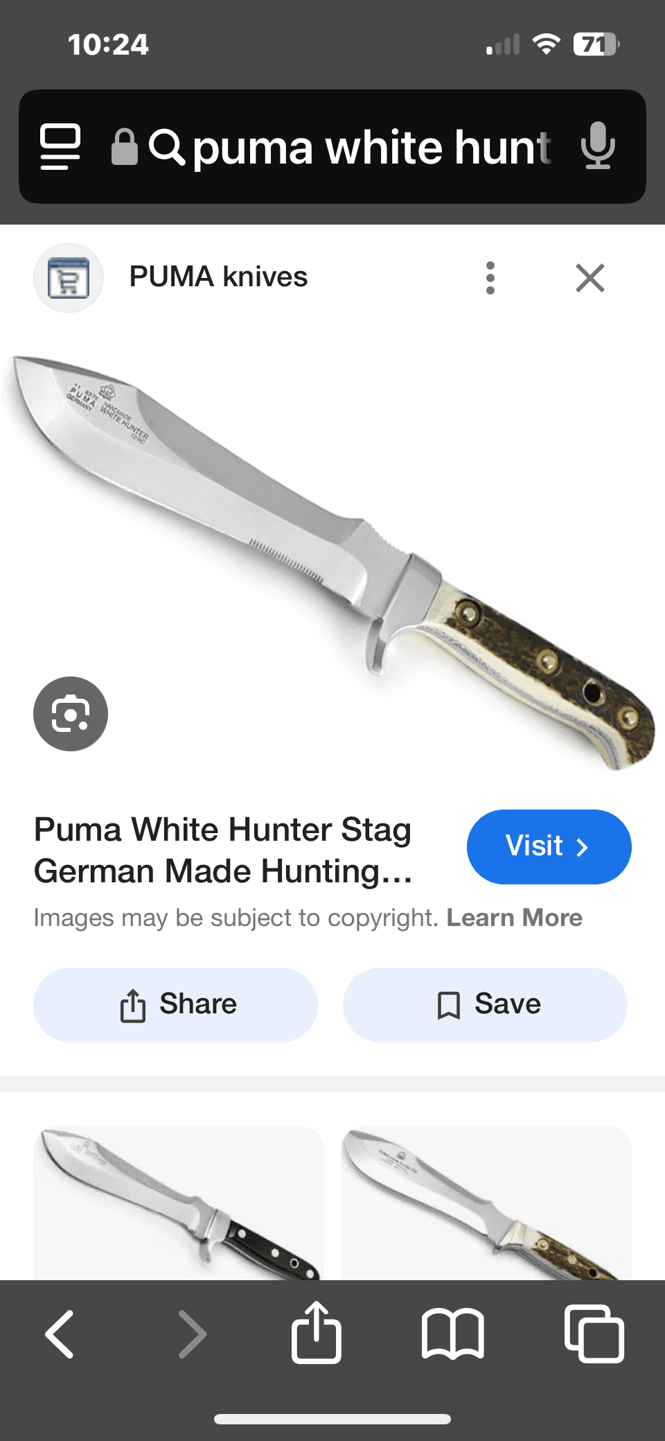 Photo of Want to buy Puma White Hunter Stag handlle 