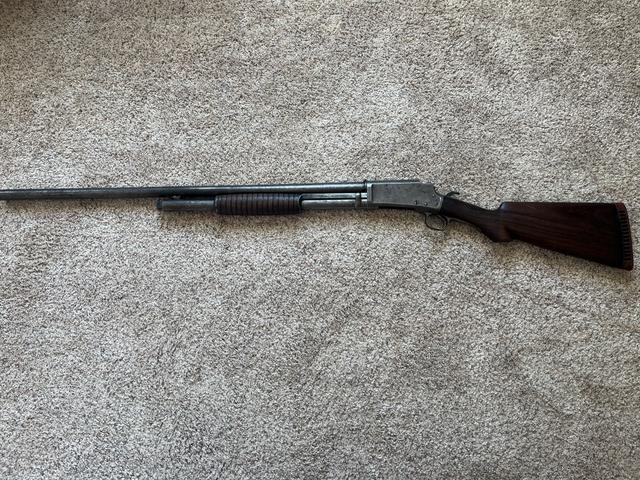 Photo of Early Marlin pump action shotgun 