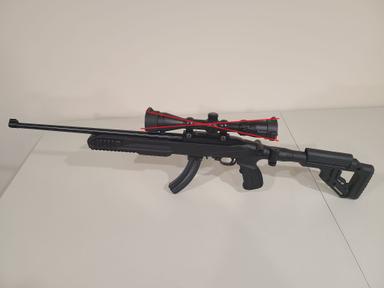 Photo of Ruger 10/22, FAB Defense stock, SBI mag adapter, Viridian Eon 3-9x40 - 1