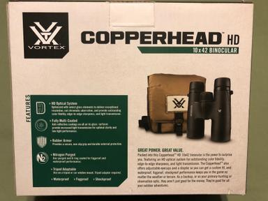 Photo of NEW! Vortex Copperhead HD 10X42mm Binoculars w/GlassPak Binocular Harness and Case, BNIB, *S&H $19 Option* - 1