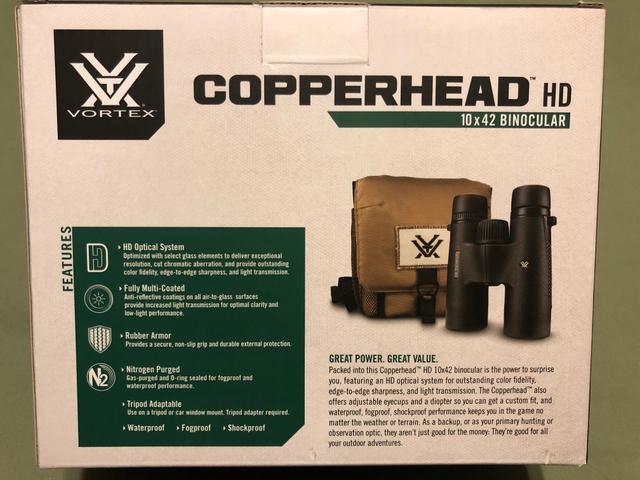 Photo of NEW! Vortex Copperhead HD 10X42mm Binoculars w/GlassPak Binocular Harness and Case, BNIB, *S&H $19 Option*