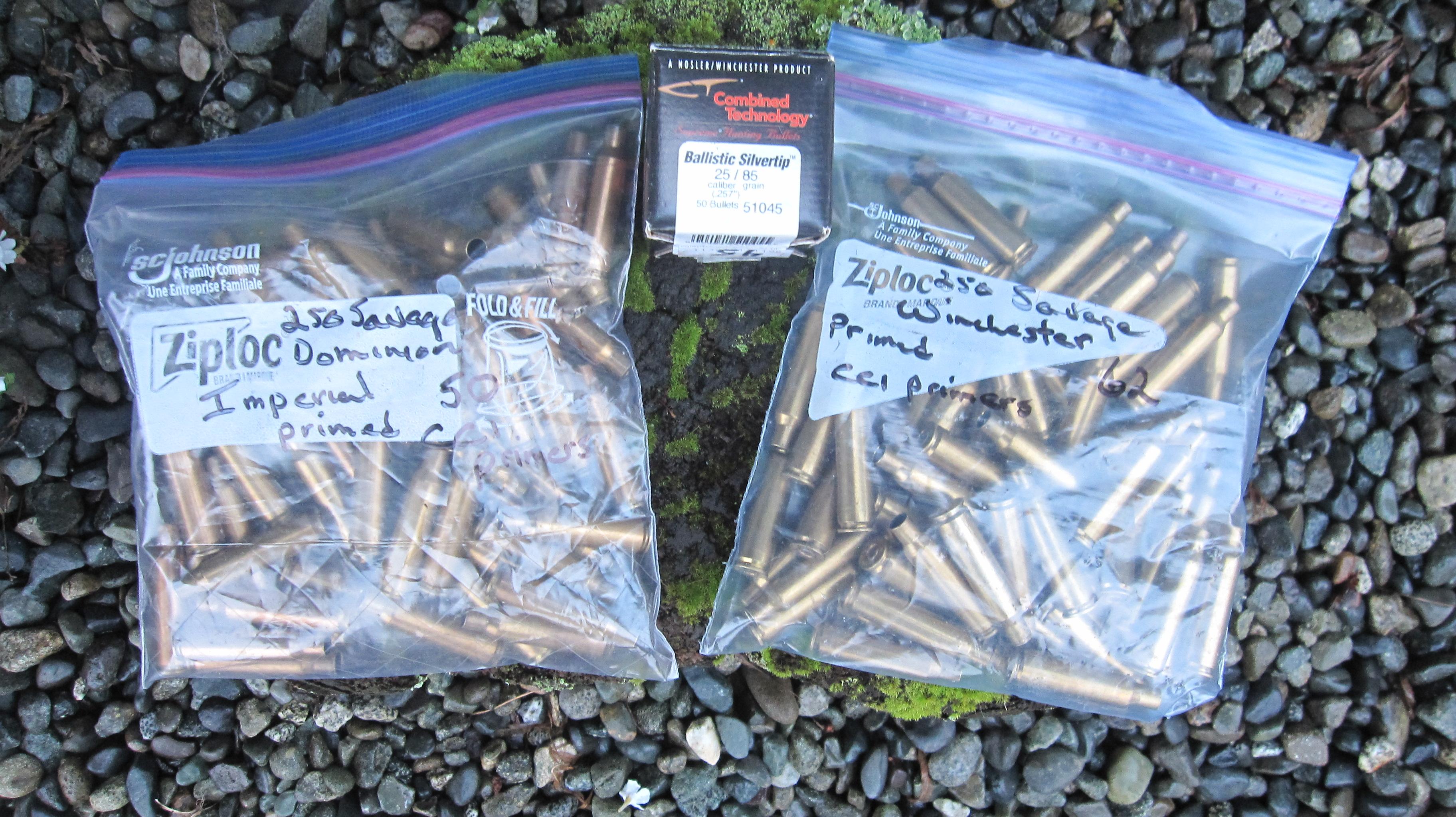 Photo of  .250 Savage Bullets And Brass