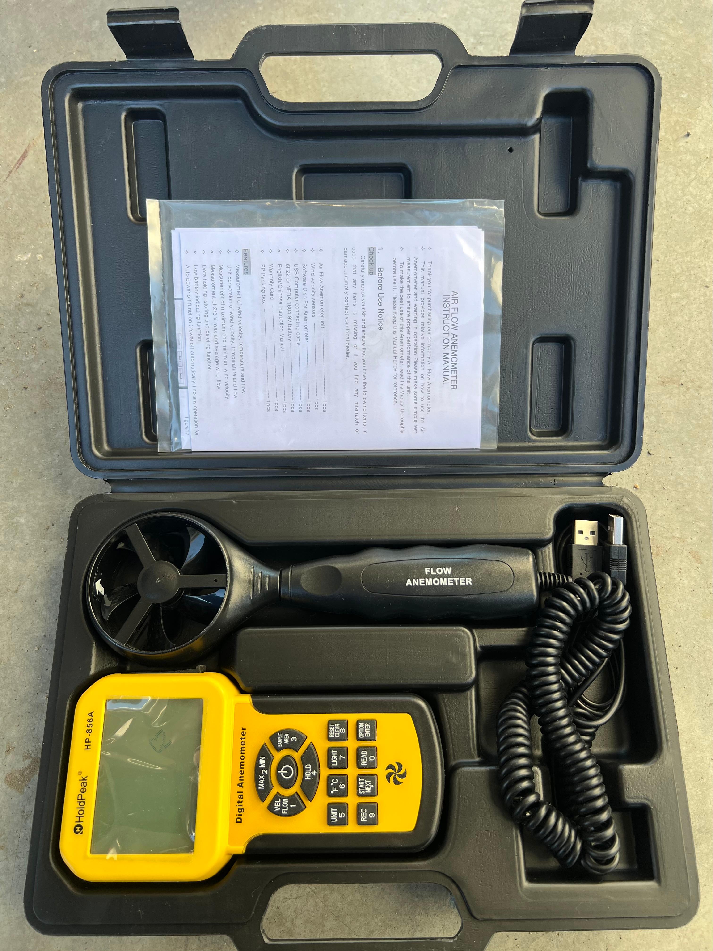 Photo of HP 856-A Digital Anemometer