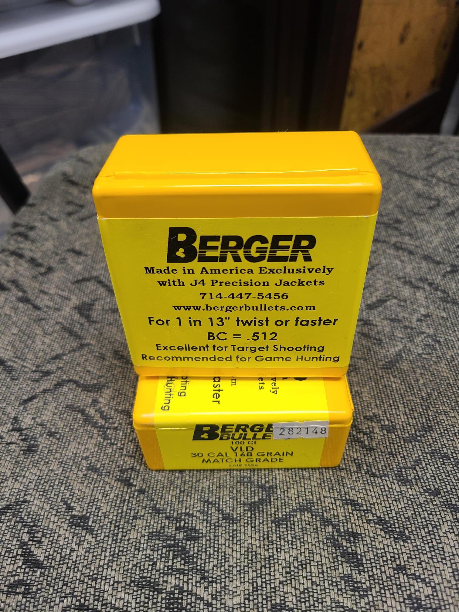 Photo of Berger VLD 30 cal bullets Match Grade