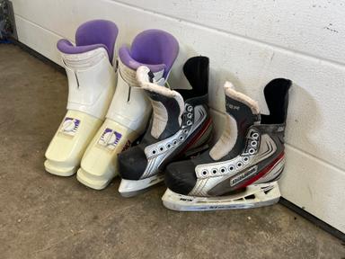 Photo of Size 7 Ski Boots and Size 4D Bauer Skates  - 1