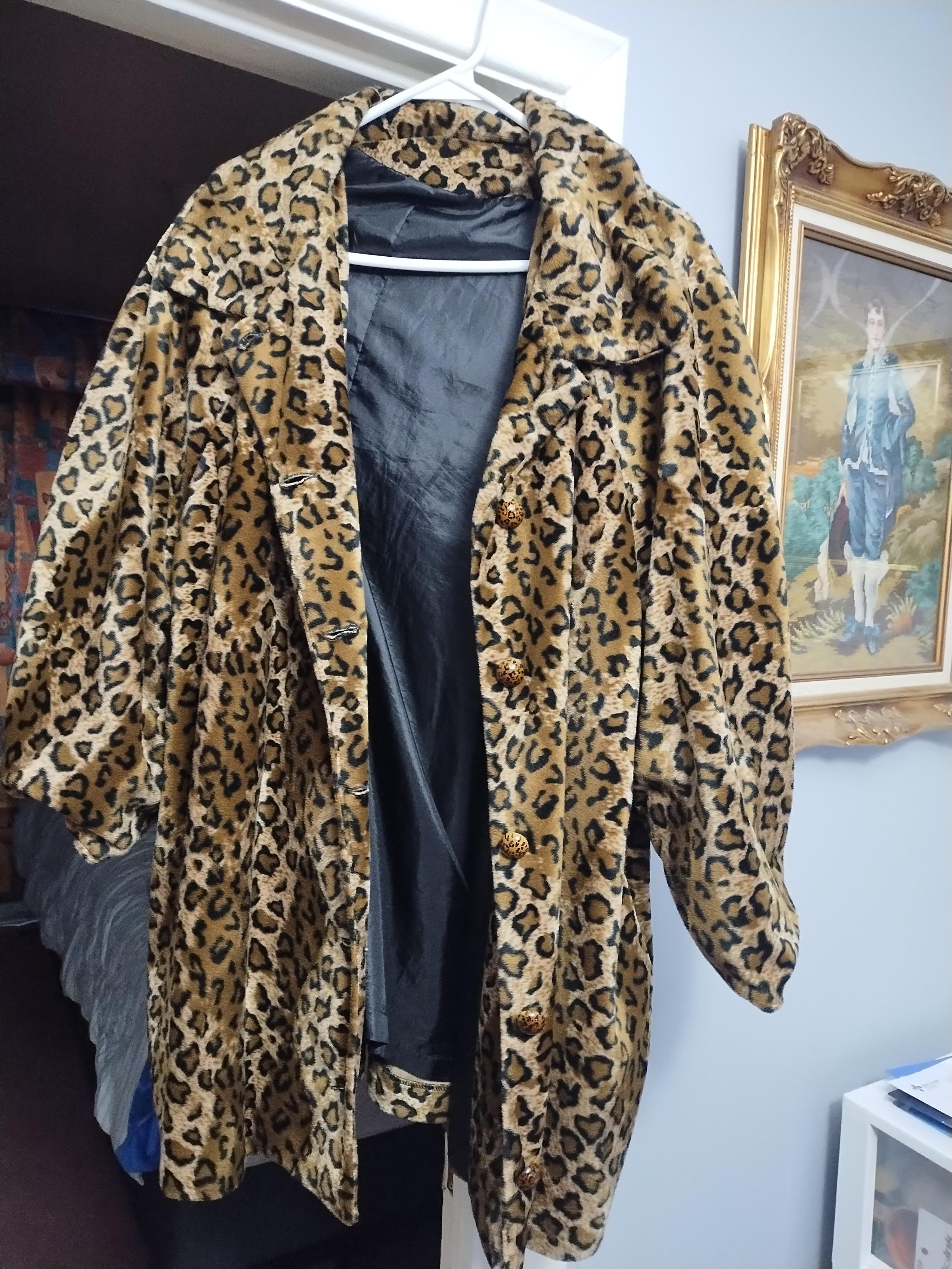 Photo of Printed faux fur coat 