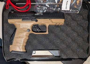 Photo of Umarex T4E Walther PPQ .43 cal Pistol - Tan/Black - 2