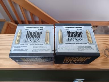 Photo of 300 Winchester Magnum reloading dies and brass - 1