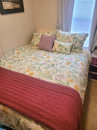 Photo of LIKE NEW - Queen Mattress and Box Spring with Metal Frame - 1