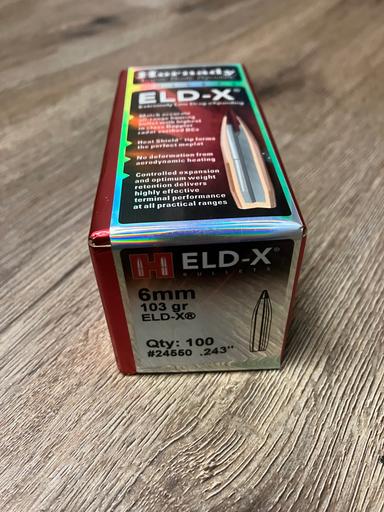 Photo of Hornady Eld-x 6mm 103gr - 1