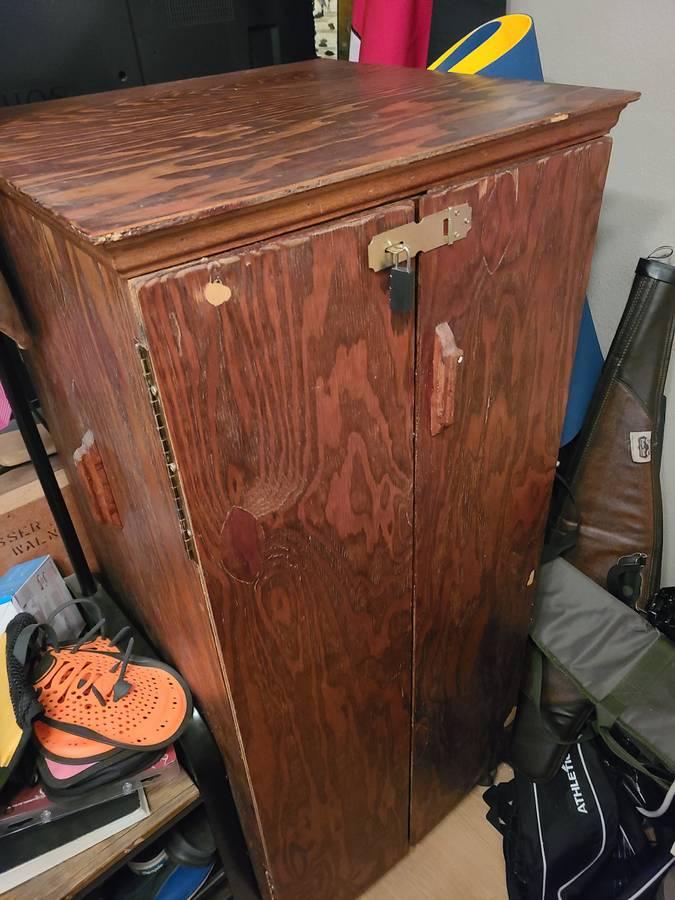 Photo of Wood gun cabinet on wheels