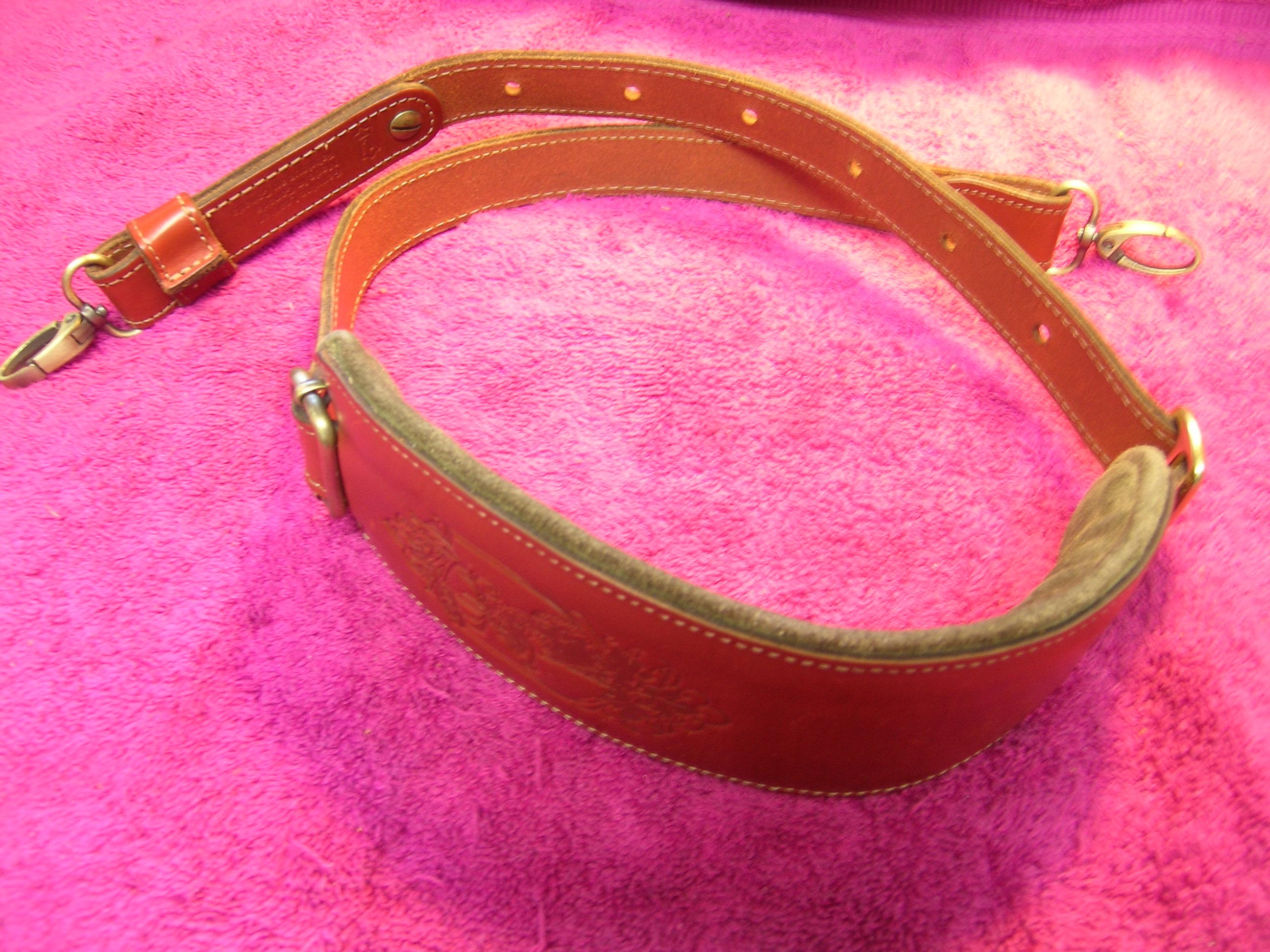 Photo of Levy Leather Rifle Sling with Shoulder Pad