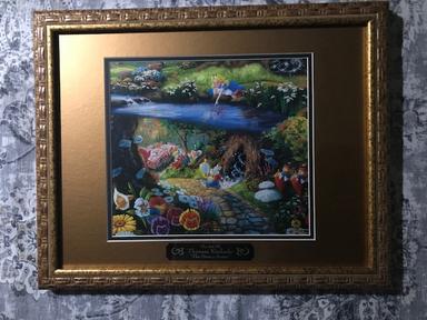 Photo of Thomas Kinkade Disney Series Alice in Wonderland Print (Framed) - 1