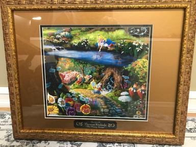 Photo of Thomas Kinkade Disney Series Alice in Wonderland Print (Framed) - 2