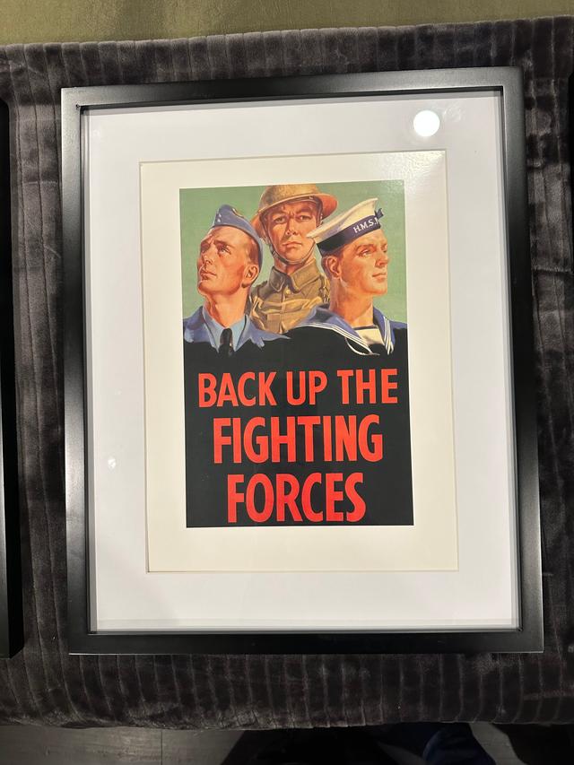 Photo of WW2 framed poster