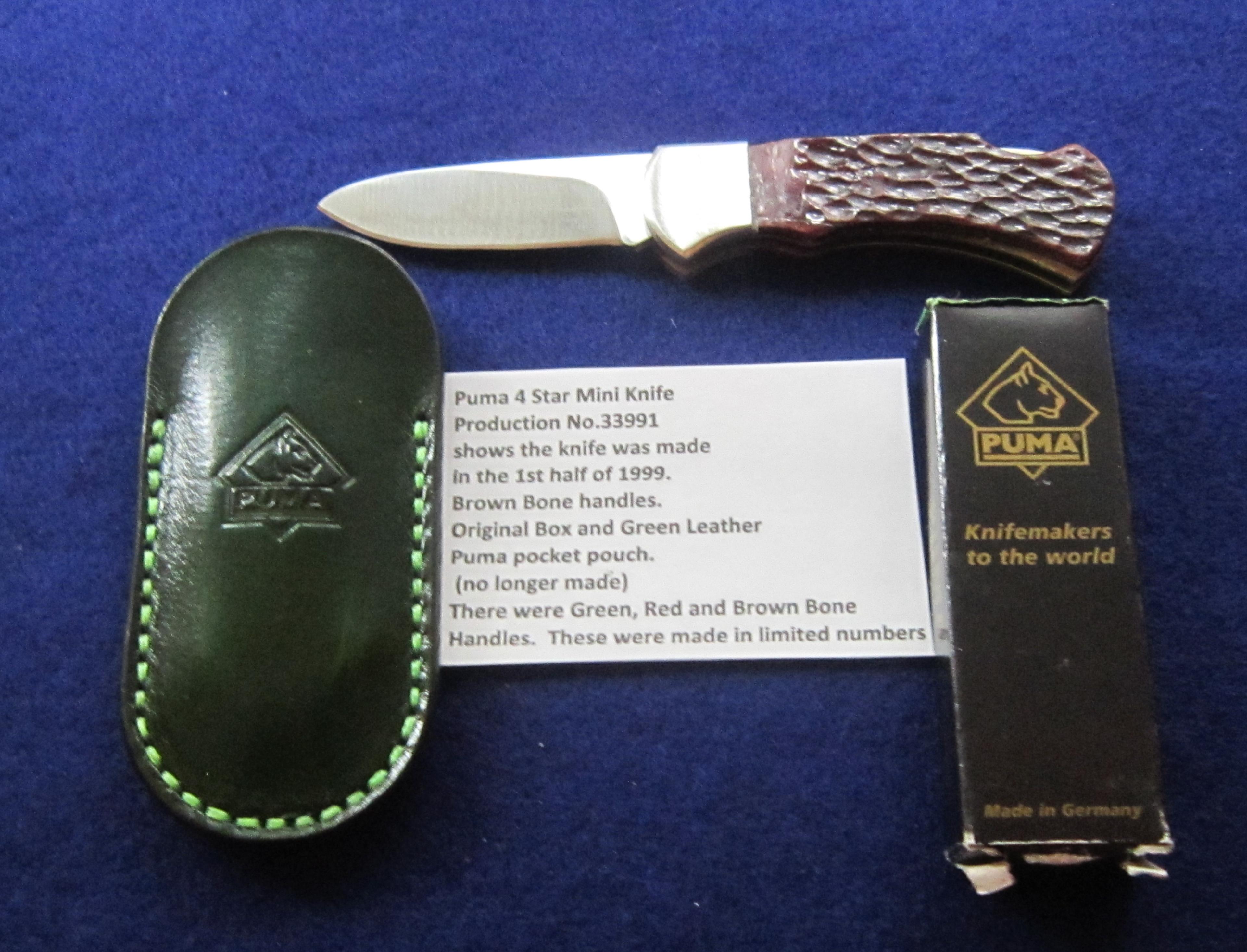 Photo of Puma Mini 4 Star Knife--jigged bone handles