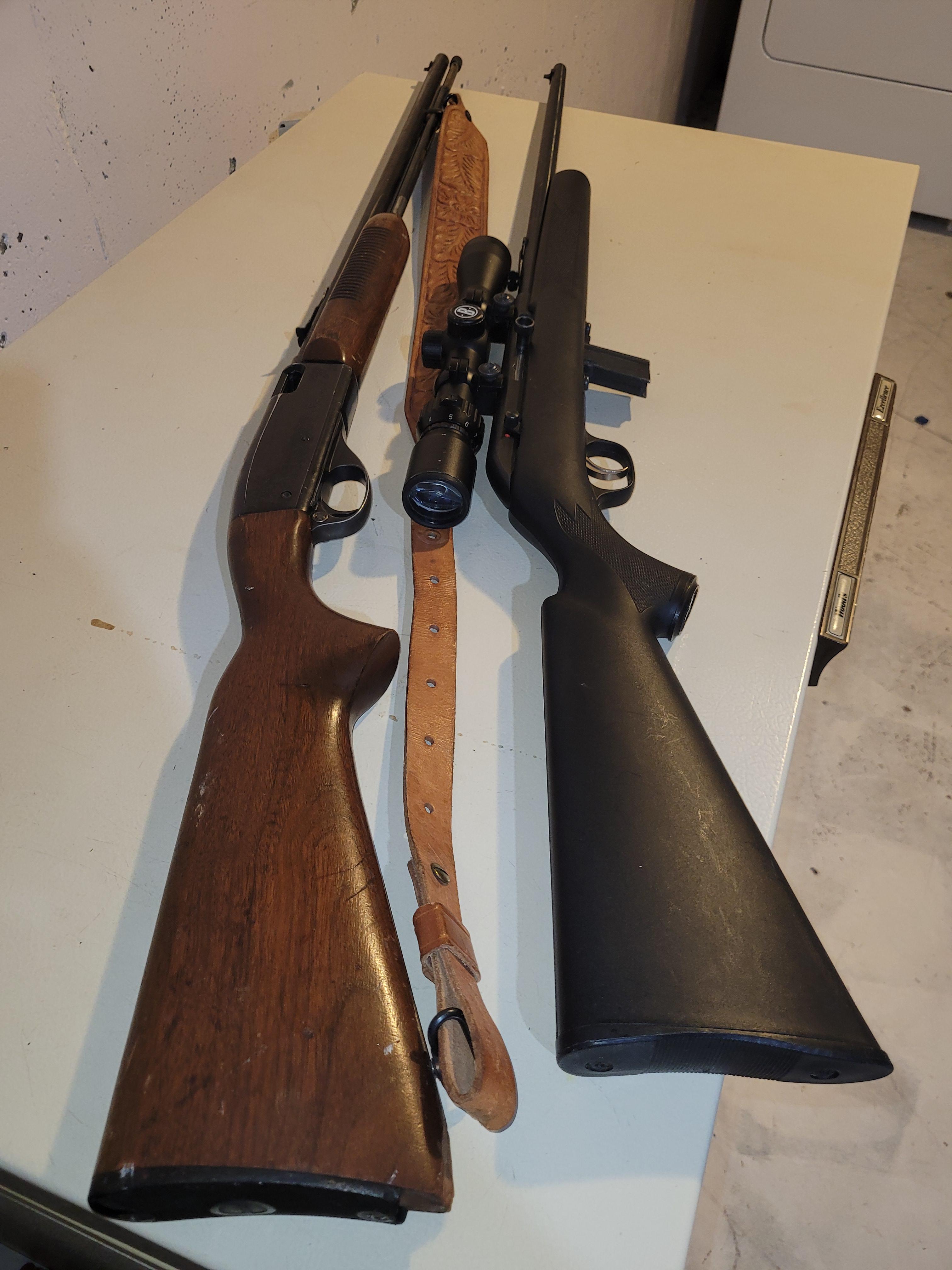 Photo of Remington 22 pump and savage model 64