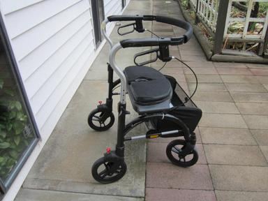 Photo of DELUXE BLACK EVOLUTION XPRESSO ROLLATOR WALKERS FOR SALE - 1