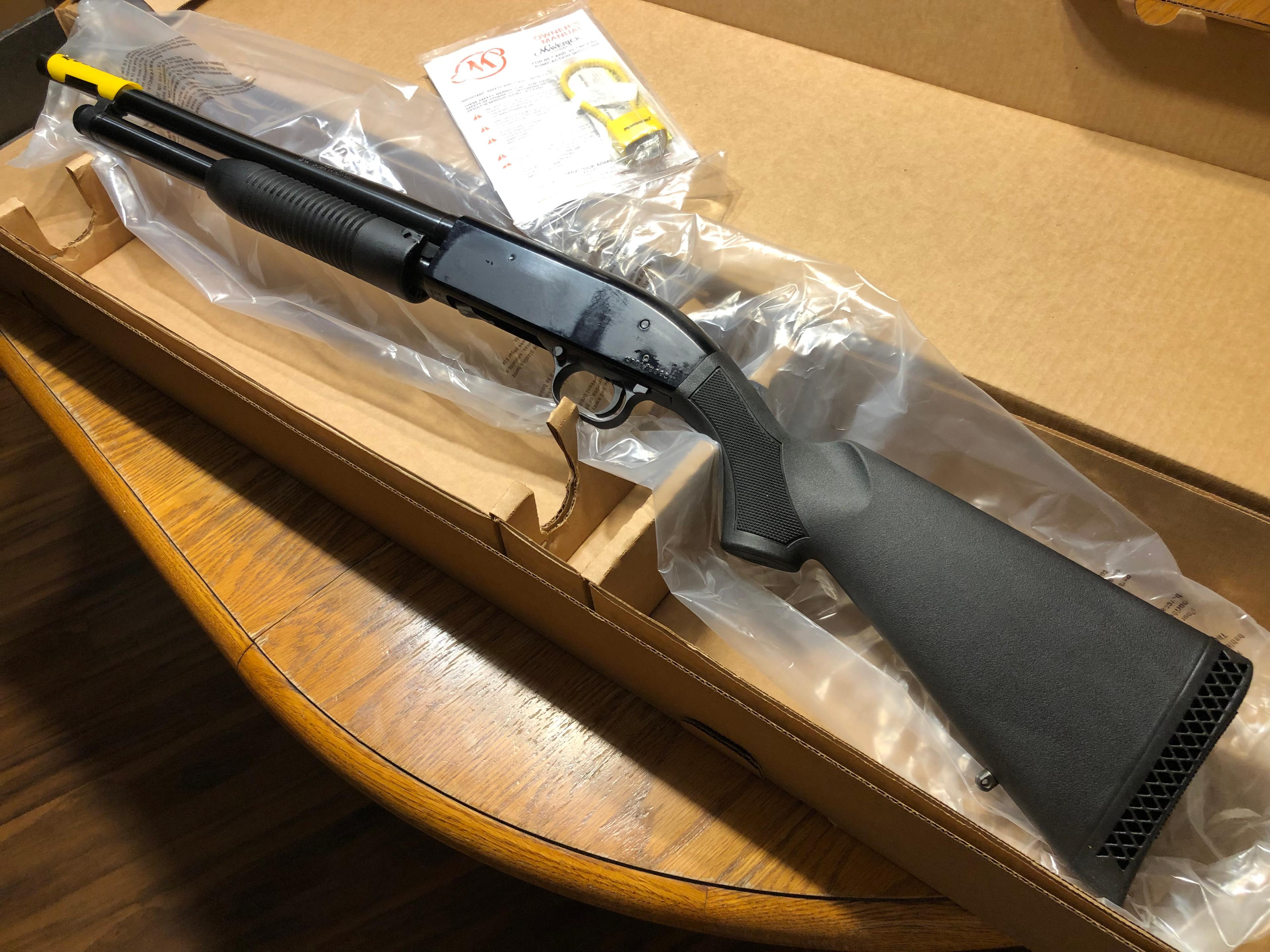 Photo of NEW! Mossberg Maverick 88, 3'' 12-Gauge Pump Shotgun, 18.5” Security Barrel