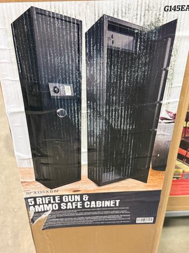 Photo of NEW 5 RIFLE GUN & AMMO SAFE CABINET  - 1