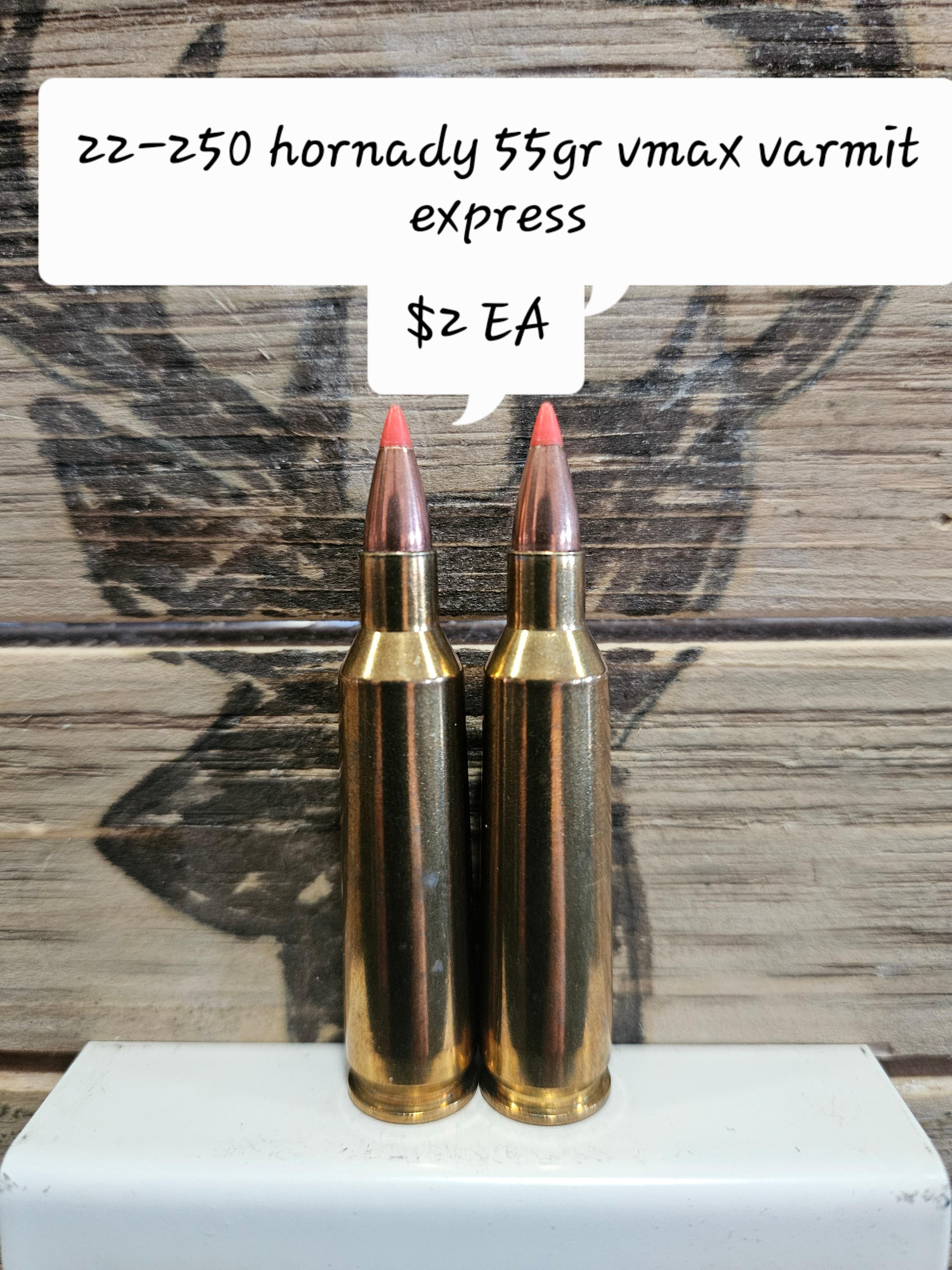 Photo of F/S 22-250 win 55gr hornady vmax 