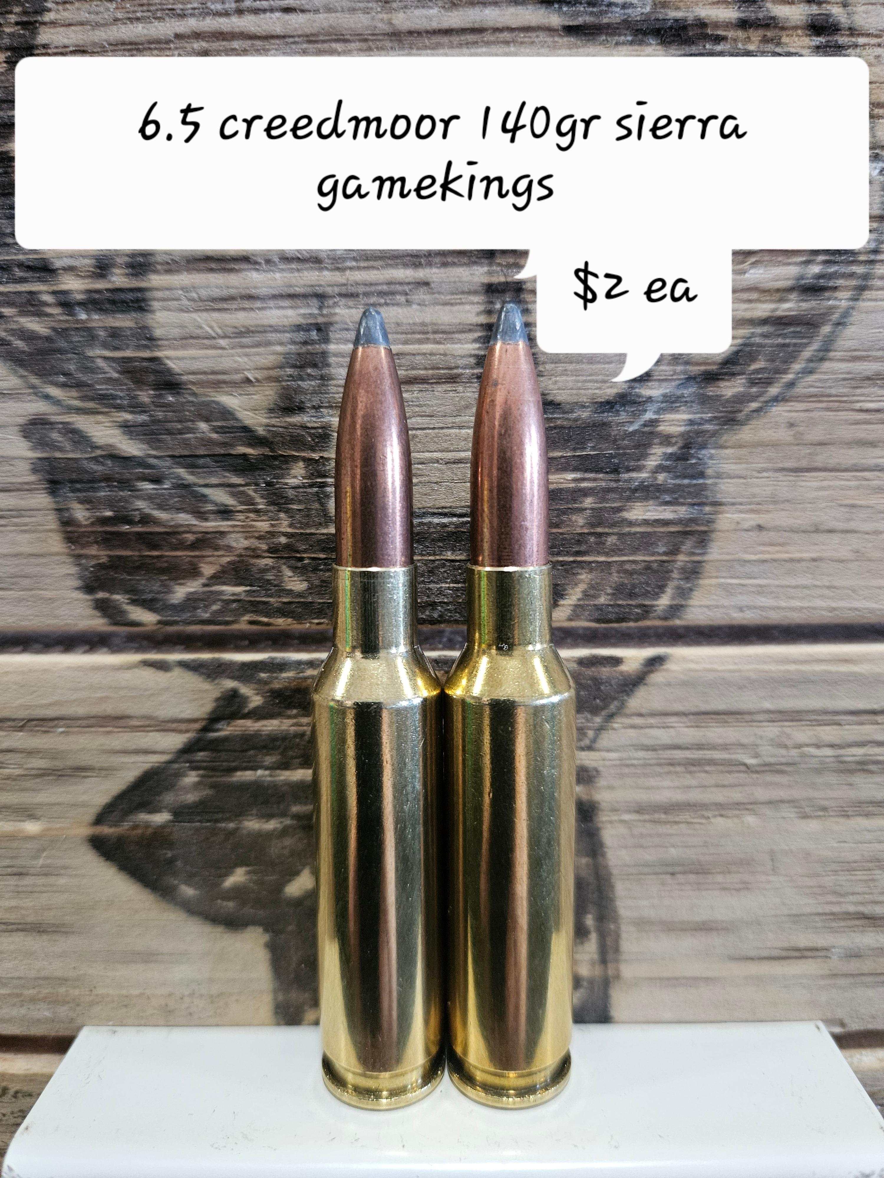 Photo of F/s 6.5 creedmoor 140gr sierra gamekings 