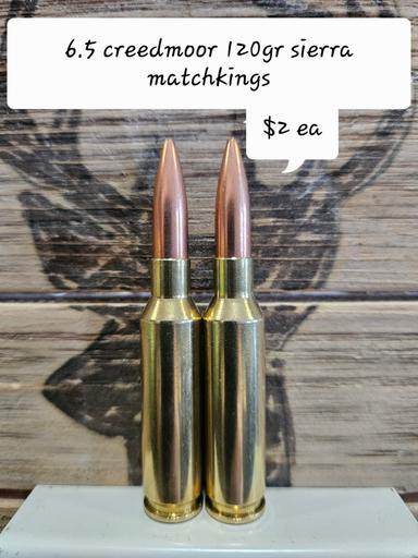 Photo of F/s 6.5 creedmoor 120gr sierra matchkings  - 1