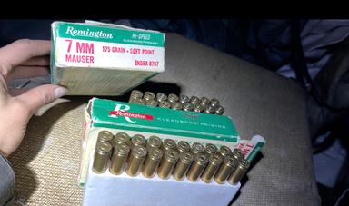 Photo of Remington 7 mm Mauser, 30-06 Springfield, vintage C-I-L maximum 2 3/4 in 12 gauge, vintage Olympic shotgun shells… ETC.  - 1