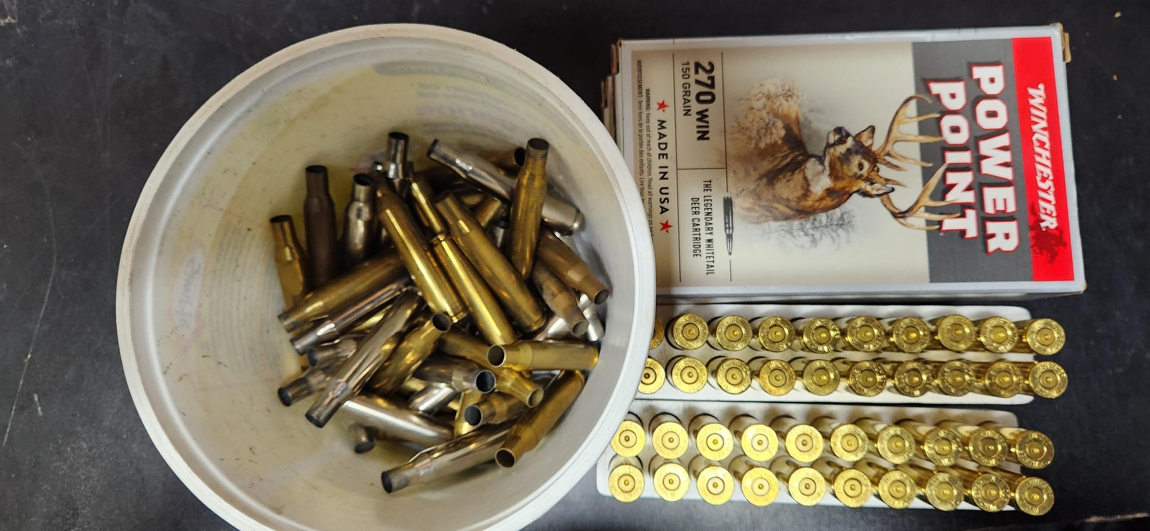 Photo of 270 winchester 114 brass shipped