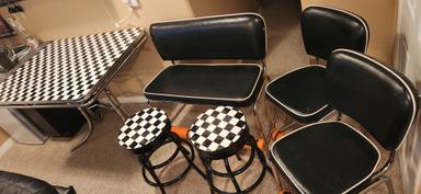 Photo of 1950s Retro Vintage Table, chairs and stools - 1