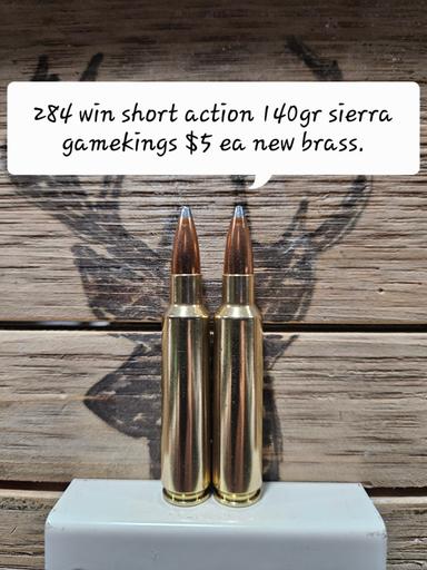 Photo of 284 win short action 140gr sierra gamekings new brass - 1