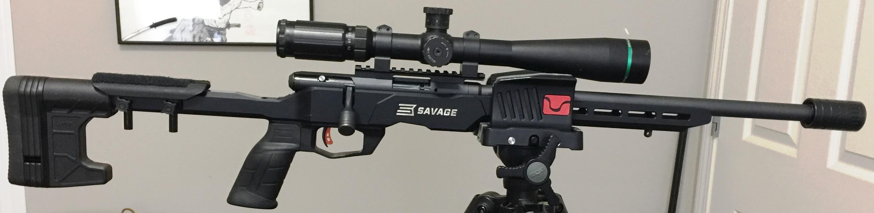 Photo of Savage® B Series 17 HMR Precision Bolt-Action Rifle with Meuller Target Scope