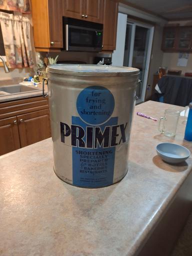 Photo of VINTAGE PRIMEX METAL CONTAINER (REDUCED)