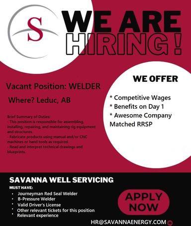 Photo of Hiring - Welder - Leduc, AB - 1