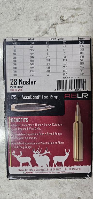 Photo of 28 Nosler Long Range Trophy Grade Ammunition - 2